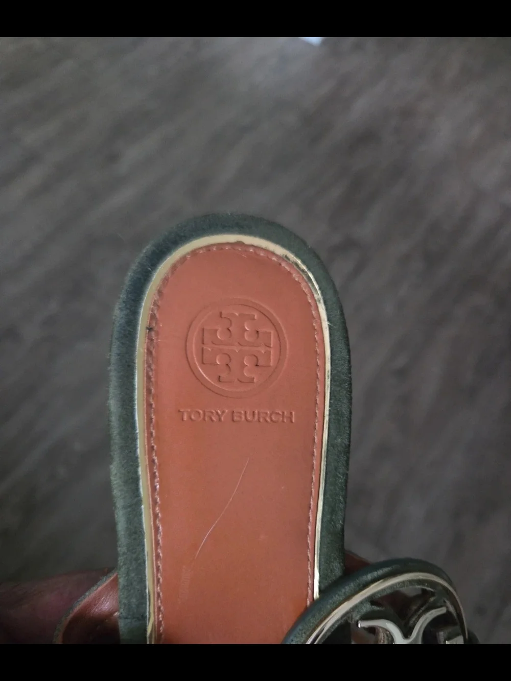 Tory Burch Miller Logo Thong Sandals in Brown and Black